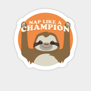 Sloths Nap Like Champions Sticker